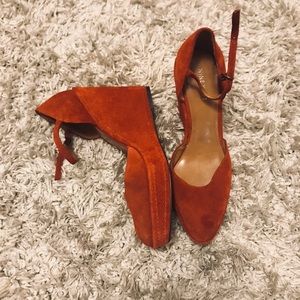 Nine West Burnt Orange Wedges 7.5